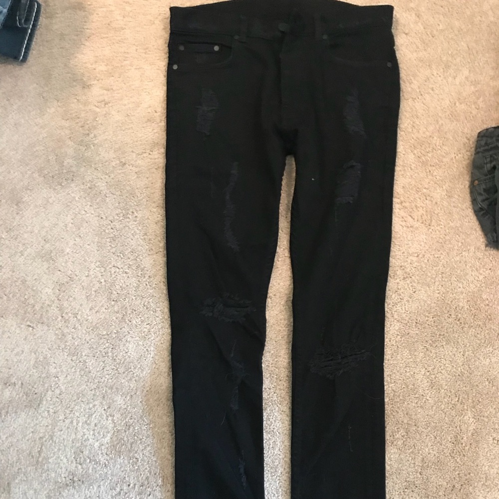 Black ripped jeans